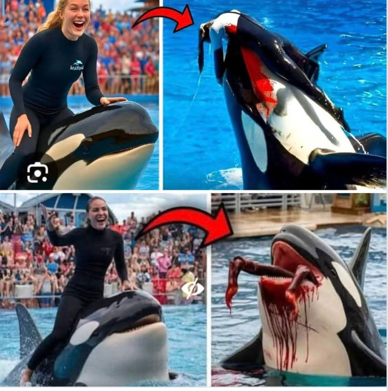Orca trainer is 😱 devoured by this one while perfor…see